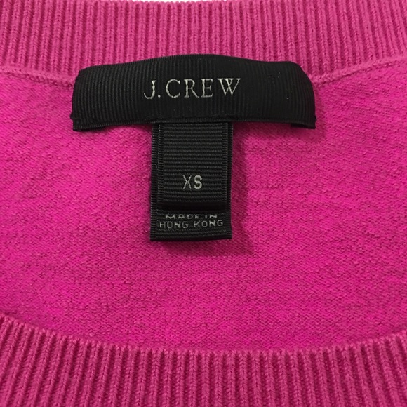 (Sold)J.Crew Bright Pink Crew Neck Sweater XS - Picture 4 of 5